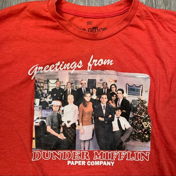 The Office “Greetings From Dunder Mifflin Paper Company” T-Shirt Men’s Size 2XL - Picture 2 of 4